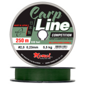 Леска Carp Line Competition 0,21 мм, 4,7 кг, 250 м, оливковая (уп.5 шт)