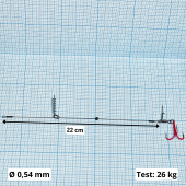 Стингеры Gurza-STINGER PIKE RIG ST36 № 1 Ruv (1шт/уп) l 22 cm Ø 0,54 test 26 kg