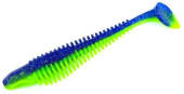 Силиконовая приманка FISHING STYLE CHECKMATE BIG 5,5"(140 мм) уп.3 шт.#015 Dark blue lime