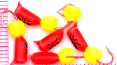 Мормышка WORMIX WCP Столбик 2 красный 0,26гр. уп(5шт)