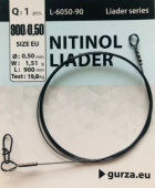  Поводок с застежкой Gurza-Nitinol Liader  L 900/0,5mm (1шт/уп) (Test 19,8kg)
