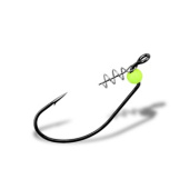 Крючки Gurza-WORM 101 LEHS № 1/0 BN (3шт/уп) (Офсет,широкое ухо+Helix+Round Beads)