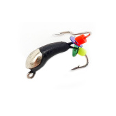 Мормышка WORMIX Чертик 1,5 "Банан" с серебряной коронкой крючок № 16 0,2 гр. 1222 уп(10шт)