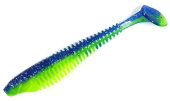Силиконовая приманка FISHING STYLE CHECKMATE 3,5"(89 мм) уп.6 шт.#015 Dark blue lime