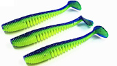 Силиконовая приманка FISHING STYLE AWARUNA 3,5"(88 мм) уп.6 шт.#015 Dark blue lime