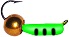Мормышка WORMIX Столбик 1,5 с латунным шариком крючок № 16 0,4 гр. (зеленый) уп(10шт)