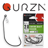 Крючки Gurza-Swim Bait Hook № 2/0 BN (6шт/уп) (с фиксаторной пружинкой)