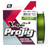 Шнур ProJig X-Spin (X-Force) 0,16 мм, 11,0 кг,  100 м, хаки