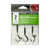 Поводок c крючком Gurza-METHOD Hair Rig AYA HOOK BAIT BAND №2 90mm/35LB 3шт.x5