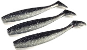 Силиконовая приманка FISHING STYLE PRO SHAD 5"(126 мм) уп.4 шт.#001 Silver Black