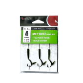 Поводок c крючком Gurza-METHOD Hair Rig TSUYOSHI HOOK BOILIE SCREW №4 90mm/25LB 3шт.x5