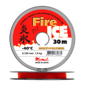 Леска Momoi Fire Ice 0,085 мм, 0,9 кг, 30 м, красная, Barrier Pack (уп.14 шт)