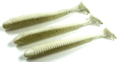 Силиконовая приманка FISHING STYLE SPRING TAIL 4,8"(122 мм) уп.5 шт.#031 White Silver