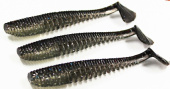 Силиконовая приманка FISHING STYLE AWARUNA 3,5"(88 мм) уп.6 шт.#001 Silver Black