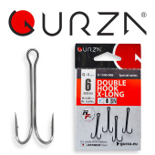 Крючки Gurza-Double Hook X-Long Shank BN №6 (4шт/уп)