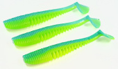 Силиконовая приманка FISHING STYLE AWARUNA 3,5"(88 мм) уп.6 шт.#004 Blue Mint