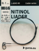 Поводок с застежкой Gurza-Nitinol Liader  L 900/0,45mm (1шт/уп) (Test 18,9kg)