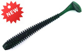 Силиконовая приманка FISHING STYLE  SPRING TAIL 3,5"(88 мм) уп.8 шт. #127 Stellar Green