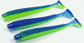 Силиконовая приманка FISHING STYLE SPRING TAIL 4,8"(122 мм) уп.5 шт.#015 Dark blue lime