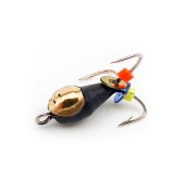 Мормышка WORMIX Чертик 2 "Короткий" с золотой коронкой крючок № 16 0,2 гр. 1571 уп(10шт)