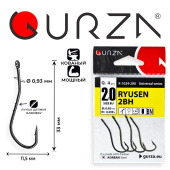 Крючки Gurza-RYUSEN 2BH BN № 2/0 (4шт/уп)