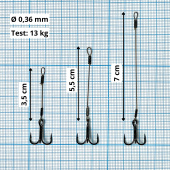 Стингеры Gurza-LEADER STINGER RIG ST-36 № 8 BN (3шт/уп) (L=5/7/8,5сm)