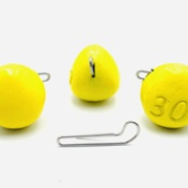 Груз «Капля- эксцентрик» –  1 грамм.(10 шт) ЖЁЛТЫЙ UV