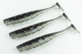 Силиконовая приманка FISHING STYLE RUMBA 8,5"(216 мм) уп.2 шт.#001 Silver Black