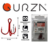 Крючки Gurza-Round treble hook ST-36 RED №18 (25шт/уп)