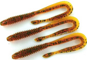 Силиконовая приманка FISHING STYLE HAPPY WORM  4"(102 мм) уп.6 шт.#125 Motor oil Green