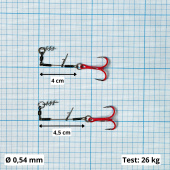 Стингеры Gurza-LEADER STINGER RIG ST-36 № 2 Ruv (2шт/уп) (L=7 и 9 сm) Ø 0,54 mm test 26 kg