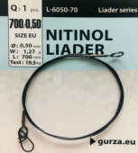  Поводок с застежкой Gurza-Nitinol Liader  L 700/0,5mm (1шт/уп) (Test 19,5kg)