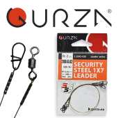 Поводок с застежкой Gurza-SECURITY STEEL 1X7 L 200/0,42mm (2шт/уп) (Test 20kg)