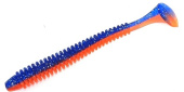 Силиконовая приманка FISHING STYLE SPRING TAIL 3,5"(88 мм) уп.8 шт. #012 Blue Orange