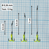 Стингеры Gurza-LEADER STINGER RIG ST-36 № 8 CHuv (3шт/уп) (L=5/7/8,5сm)