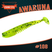 Силиконовая приманка FISHING STYLE AWARUNA 2"(52 мм) уп.16 шт.#108 Lemon Pepperхвост не красный