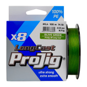 Шнур ProJig X8 Long Cast  0,10 мм, 6,5 кг,  150 м, хаки