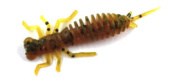 Силиконовая приманка FISHING STYLE LARVA 1,6"(40 мм) уп.15 шт.#125 Motor oil Green