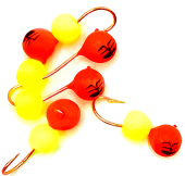 Мормышка WORMIX WCP дробь 3 красный 0,3гр. уп(5шт)