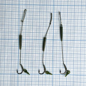 Поводок c крючком Gurza-METHOD Hair Rig TSUYOSHI HOOK BOILIE SCREW №8 90mm/15LB 3шт.x5
