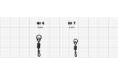 Аксессуары Gurza-Long Q-shaped Swing Snap with Solid Ring  № 4 (5шт/уп) (с кольцом)