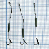 Поводок c крючком Gurza-METHOD Hair Rig AYA HOOK BAIT SPIKE №6 90mm/25LB 3шт.x5