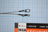  Поводок с застежкой Gurza-SECURITY STEEL 1X7 L 200/0,54mm (2шт/уп) (Test 36kg)