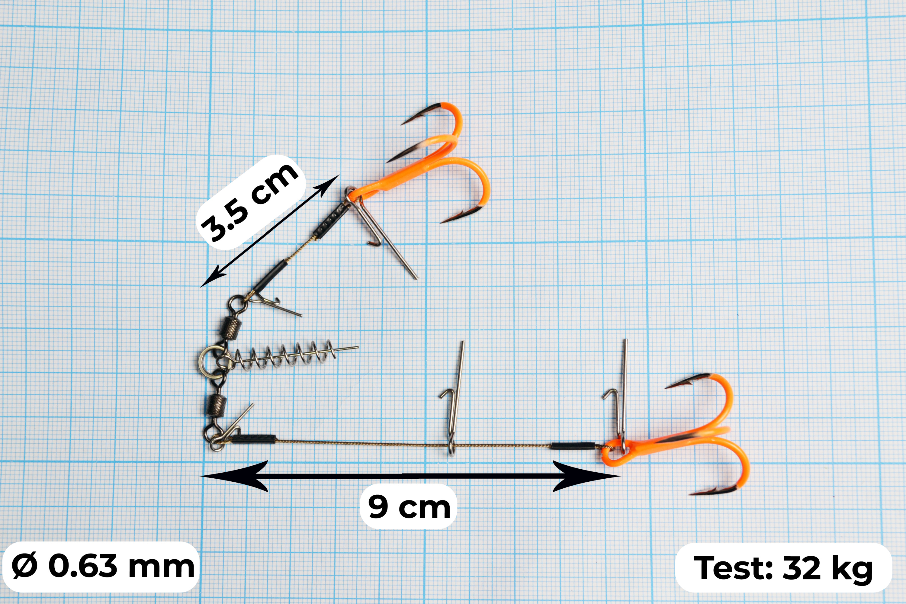 Стингеры Gurza-COMBI STINGER RIG DUO ST-36 № 1/0 ORuv (1шт/уп)