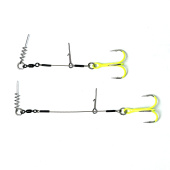 Стингеры Gurza-LEADER STINGER RIG ST-36 № 2/0 CHuv (2шт/уп) (L=12 и 15 сm)