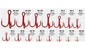 Крючки Gurza-Round treble hook ST-36 RED № 1/0 (10шт/уп)