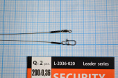  Поводок с застежкой Gurza-SECURITY STEEL 1X7 L 200/0,36mm (2шт/уп) (Test 15kg)