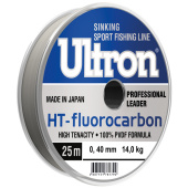 Леска Ultron Fluorocarbon 0,50 мм, 17,5 кг, 25 м, прозрачная