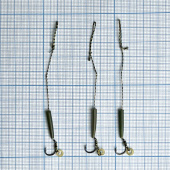 Поводок c крючком Gurza-METHOD Hair Rig AYA HOOK BAIT BAND №8 90mm/15LB 3шт.x5