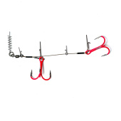 Стингеры Gurza-LOWER STINGER RIG DUO ST-36 №2/0 Ruv (1шт/уп) l 16 cm Ø 0,63 mm test 32 kg